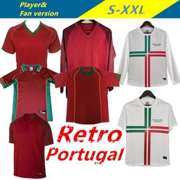 RONALDO Retro Soccer Jerseys 1998 1999 2006 2012 2004 RUI COSTA FIGO NANI Classic Football Shirts Camisetas de futbol Portugal Vintage