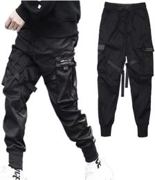 Hip Hop Boy Multipocket Elastic Waist Design Harem Pant Men Streetwear Punk Casual Trousers Jogger Male Dancing Black Pant 2011107639190