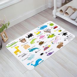 Carpets Alphabet Animal Cartoon Floor Mat Entrance Door Living Room Kitchen Rug Non-Slip Carpet Bathroom Doormat Home Decor