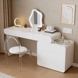 New 2024 Furniture Set Dresser Makeup Vanity Desk LED Lighted Mirror Dressing Table