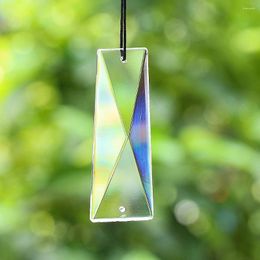 Decorative Figurines 75mm Clear Trapezoidal Crystal Chandelier Pendant Suncatcher Glass Art Prism Faceted DIY Home Wedding Decoration