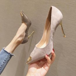 Dress Shoes High Heels Pointed Toe Stiletto Hair Metal Pumps Comfortable Luxury Women's Clear For Women Transparent