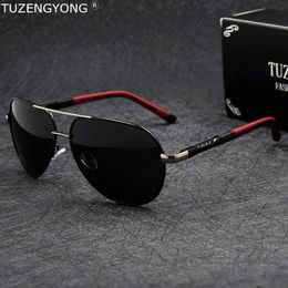 TUZENGYONG Aluminum Men's Polarized Sunglasses Classic Brand Driving Sun Glasses Coating Lens Eyewear Accessories for Men Oculos 252Z