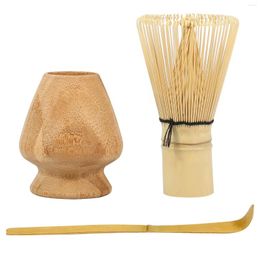 Teaware Sets 4Pcs Matcha Whisk Set Bamboo Making Kit Holder Tea Scoop Home Tea-making Tools Accessories For Lovers