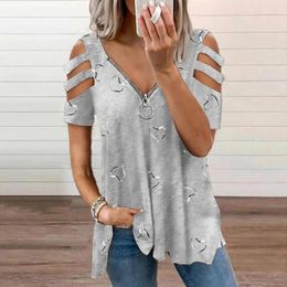 Women's Blouses Chic Women Blouse Pullover Lady Summer Top Hollow Out Match Pants Plus Size