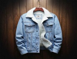 Men Winter Jean Jackets Outerwear Warm Denim Coats Men Large Size Wool Liner Thicker Winter Denim Jackets Plus Size XS6XL 2201195129373