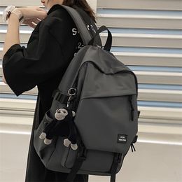 DCIMOR Large capacity waterproof Oxford cloth Women backpack Multiple pocket unisex Travel bag School bag for senior students 210322 2333