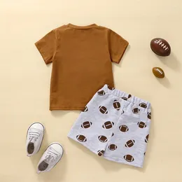 Clothing Sets Kurylemon Baby Boy Clothes Summer Toddler Outfit Short Sleeve Letter T-shirt Top Casual Shorts Set