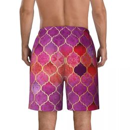 Men's Shorts Swimwear Pink Ombre Board Shorts Summer Mozaik Morroco Casual Board Shorts Mens Design Sports Surfing Quick Drying Swimwear Shorts S2452922