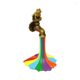Garden Decorations Statue Outdoor Lawn Decor Rainbow Faucet Figurines For Patios Yard