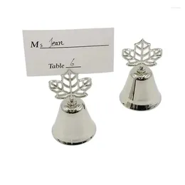 Party Favor 5-PCS Silver Bell Place Card Holder Po Name Cards Clip Autumn Theme Wedding Bridal Banquet Table Decorations