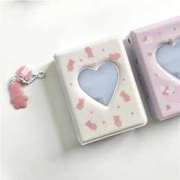 Cute Love Heart Hollow Instax Album Kawaii Rabbit Mini Photo Album 3 Inch Kpop Card Binder Name Card Photocard Holder 40 Pockets