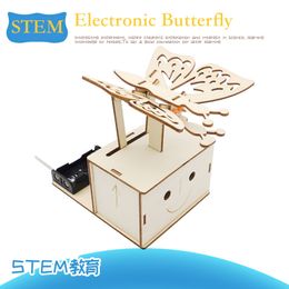 STEM Gear Game Electronic Butterfly STEAM Toy Set Material Tool Kit Wooden Puzzle Experimental Teaching Aid Mechanic Theory