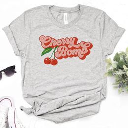 Women's T Shirts Cherry T-shirts Women Manga Anime Female Designer Funny Clothing