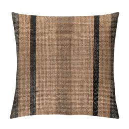Farmhouse Decorative Outdoor Throw Pillow Covers for Couch Sofa Bed Brown Faux Leather Accent Pillow Cover Modern Decor Pillow Case (Coffee)