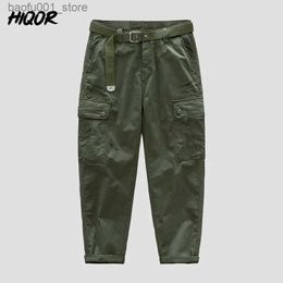 Pantaloni da uomo Hiqor uomini Armygreen pantaloni da carico tattici classici escursioni all'aperto trekking pantaloni pantaloni da streetwear multi -tasca per uomini Q240529