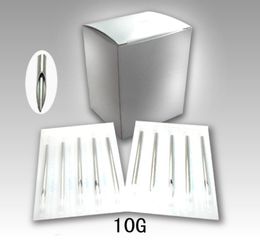 Whole100pcs Sterilized Disposable Stainless Steel Body Piercing Needles 10 Gauge 10G Tattoo equipment 7909504
