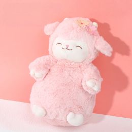 MINISO Sheep Baa Series Plush Cherry Blossom Warm White Doll Soft Lamb Standing Kawaii Pillow Children's Toy Birthday Gift