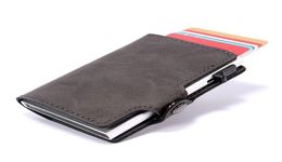 RFID Blocking Men039s Smart Wallets Aluminium Metal Business ID Credit Card Holder Mini Cardholder Thin Wallet for Men3639177