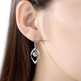 2024 S925 Silver Ear Hook New Internet Celebrity Same Style Earrings Long Japanese and Korean Twisted Girl Jewelry 11X6H