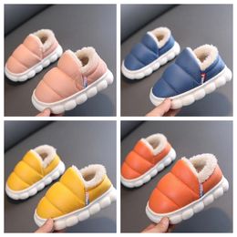 Designer Kids Cotton Casual shoes Snow Sneakers Winter Spring Shoes blue Orange Yellow Pink Brown Pearl Classic keep warm Kids Boys Girls children Sneaker 26-35