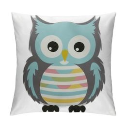 Inspirational Quote Cute Owl Lotor Pillow Case,Forest Animals Pillowcase,Gifts For Kids Girl Boy,Decorate Home Kids Room Bedroom Living Room Nursery Classroom