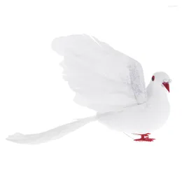 Garden Decorations Artificial White Pigeon Portable Model Feather Bird Doves Plastic Foot Multifunctional Wedding Decor For Home Party Props