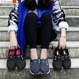 Casual Shoes Women Platform Sneakers Woman Wedge Plus Size Vulcanised Canvas Flat Zapatos De Mujer Arrunada