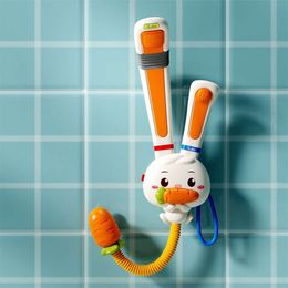 Bath Electric Shower Rabbit Carrot Pump Adjustable Sprinkler Baby Bathtub Spray Water Toy for Toddler Gift L2405