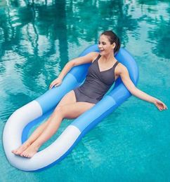 Floating Hammock Lounge Mesh Bed Inflatable Swimming Pool Lake Raft Floater Air Mattress PVC Chair Portable Sea Floats Tubes9094881