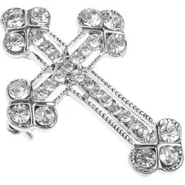 Brooches Delicate Cross Crystal Rhinestones Brooch Pin Breastpin Jewelry Accessories Gift For Men Women Girls