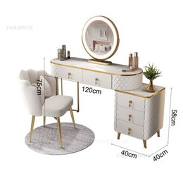 Nordic Makeup Vanity Set Dressing Table Bedroom Makeup Table White Desk Modern Vanity Desk with Mirror Vanity Table with Drawers