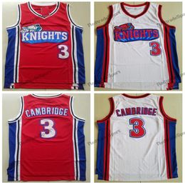 Mens 2002 Moive Like Mike LA Los Angeles Knights Cambridges Basketball Jerseys Home Red White 3 Cambridges Stitched Shirts SXXL8523363