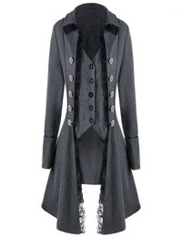 Mens Coat Tops Victorian Fashion Plus size Vintage Outwear Long sleeves Plain Mediaeval Lace16904970