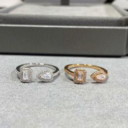 925 Sterling silver rings for women wedding ring 18k rose gold openning ring design 2 263G
