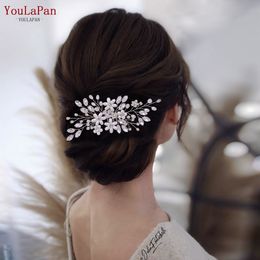 TOPQUEEN Bridal Hair Accessories Pearl Combs for Women Wedding Hair Clips Jewelry Handmade Bride Hair Ornaments Headpieces HP346