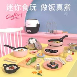 Kitchens Play Food Mini Simulated Kitchen Toys Real Cooking Edition Childrens Pretend Complete Set of Utensils Gifts Educational WX5.28