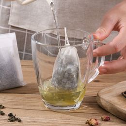 100pcs/Lot Disposable Teabags Non-Woven Fabric Tea Philtre Bags For Spice Tea With Draw String Philtre Paper For Herb Loose Tea