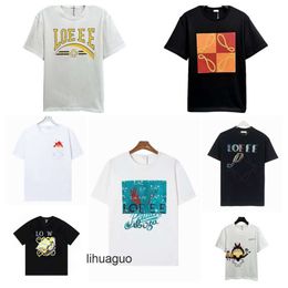 Tshirt loeweshirt mens Loewees summer lowewe loeweitys casual sleeve short Alphabet print Designer with top street sleeve clothing short mens trend loose Tsh N1RI