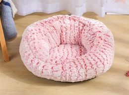 Adjustable Warm Fleece Pet Bed Kennel Soft Round Dog Cat Smothing Bed Winter Deep Sleeping Bag Sofa Puppy Cushion House Cats LJ2015690710