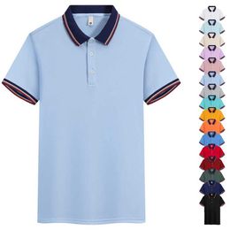 Men's Polos Premium Color Block Breathable Work Polo T Shirt Men Summer Casual Comfortablar Tshirts Wholesale Playera Polos De Hombre z240529