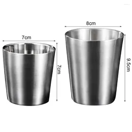 Mugs Practical Wine Cups Simple Double Layer Heat Insulation Stainless Steel Metal Beer Cup Drinking Multi-purpose