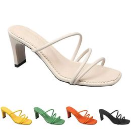 Fashion Women Sandals Slippers High Heels Shoes GAI Triple White Black Red Yellow Green B 93c