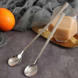 Spoons 1/2Pcs Durable Kitchen Utensil Long Handle Stainless Steel Ice Cream Dessert Tableware Classical Honey Scoop
