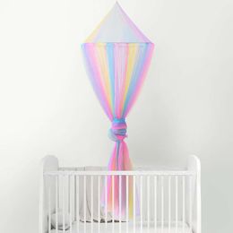 Princess Bed Canopy Curtain Star Sequins Mosquito Netting Lace Baby Crib Hanging Tent Bedroom Decor Kids Girls Room Decoration L2405