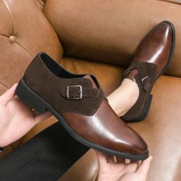Casual Shoes High Quality Monk Oxford Men Loafers Designer Slip On Brown Black Formal Dress Shoe