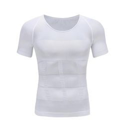 Seamless Short Sleeve Slimming Tshirt Men Shape Corset Tops Tummy Trimmer Shaping Underwear Waist Abs Trainer Shapewear Clothes3352963