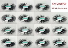 15 Styles 25mm 6D Mink False Eyelashes Soft Natural Long Thick Cross Handmade False Eyelashes 6D Mink Lashes Extension Eyelash5655172