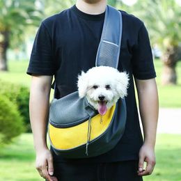 Dog Carrier Pet Bag Cat And Travel Portable Diagonal Shoulder Breathable Mesh Backpack Supplies