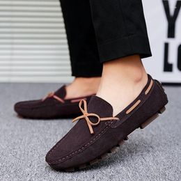Casual Shoes Driving Men Tassel Spring Autumn Leather Loafers Breathable Flat Moccasins Slip On For Male Black